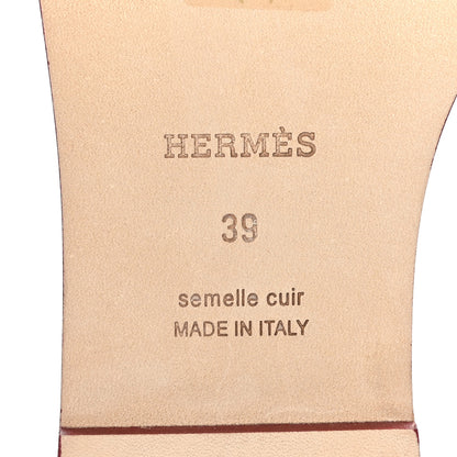 Hermes Epsom Oran Sandals 39 Rouge H 8 of 8