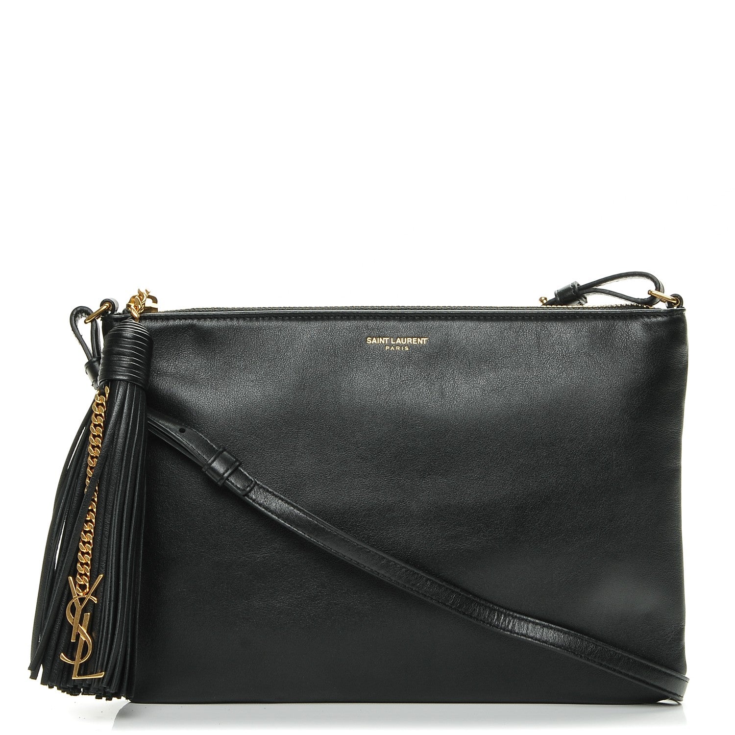 Saint Laurent Calfskin Teen Monogram Crossbody Bag Black 1 of 7