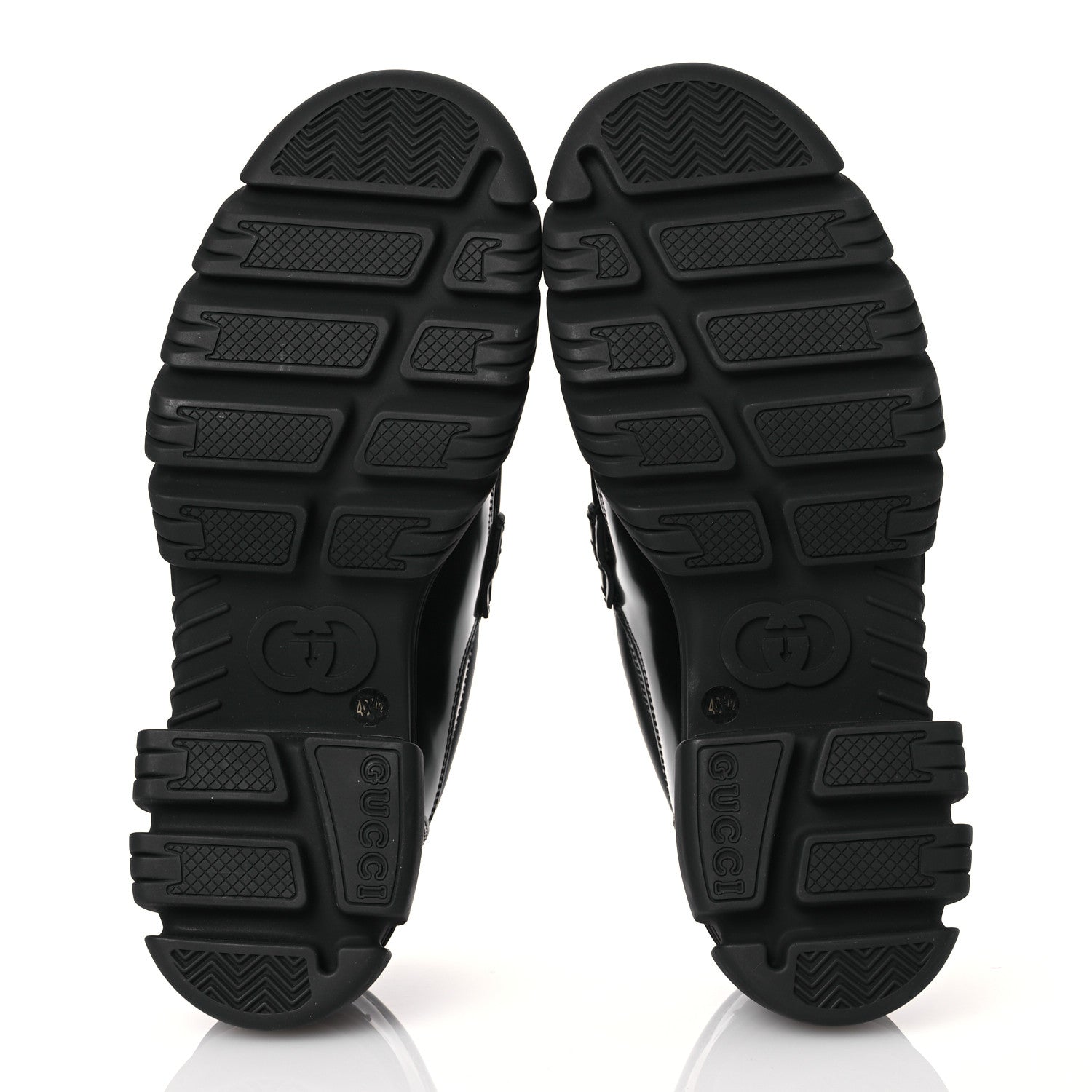 Gucci Magnum Calfskin Nappa Samoa Womens Horsebit Platform Chunky Lug Sole 40mm Loafers 40.5 Black 6 of 12