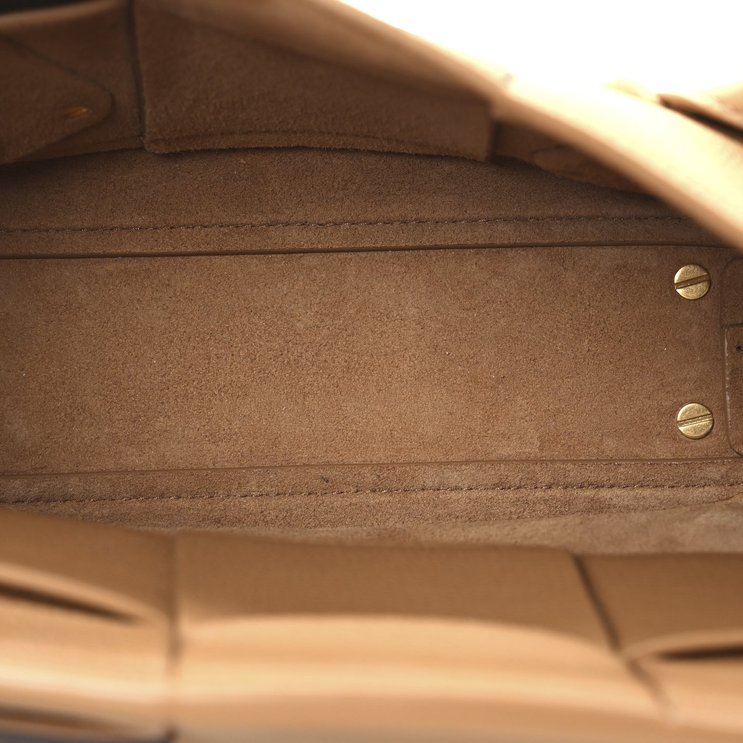 Grained Calfskin Maxi Intrecciato Arco 33 Caramel