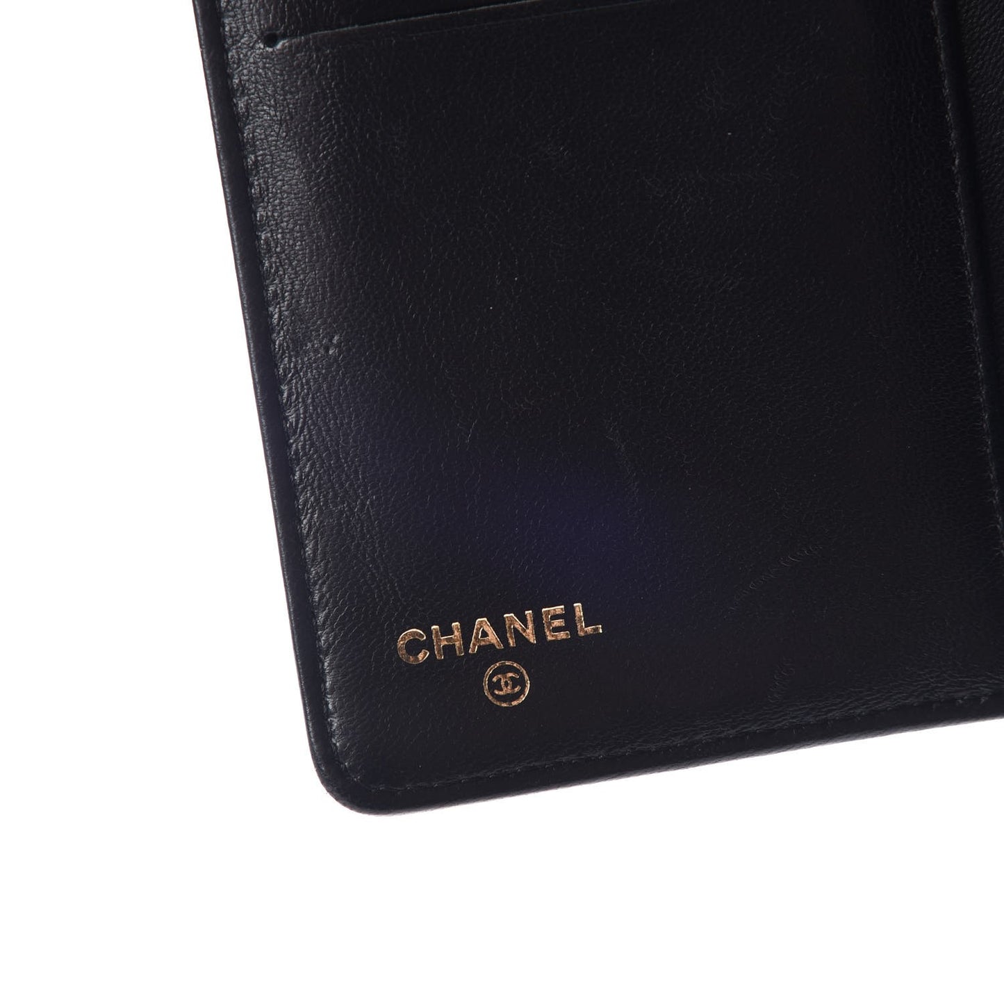 Lambskin Quilted Boy Yen Wallet Black