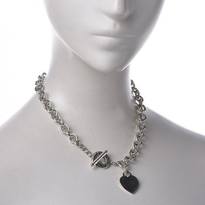 Tiffany Sterling Silver Heart Tag Toggle Necklace 2 of 6