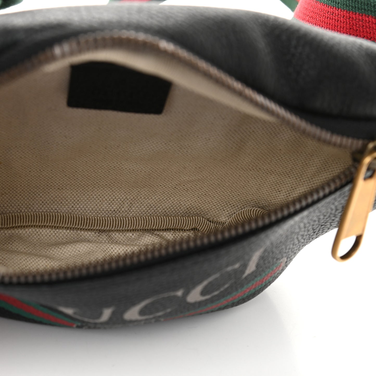 Grained Calfskin Small Logo Belt Bag Black