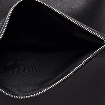 Saint Laurent Calfskin Fringe Bucket Bag Black 10 of 14