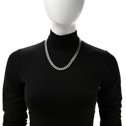 Gucci Palladium Interlocking G Gurmette Chain Necklace Silver 2 of 5
