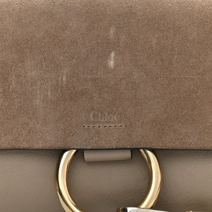 Chloe Suede Calfskin Small Faye Shoulder Bag Motty Grey 8 of 16