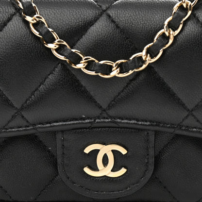 Chanel Lambskin Quilted Chain Belt Bag Black 8 of 11
