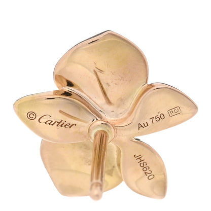 Cartier 18K Pink Gold Diamond Caresse D'Orchidees Par Cartier Earrings 4 of 5