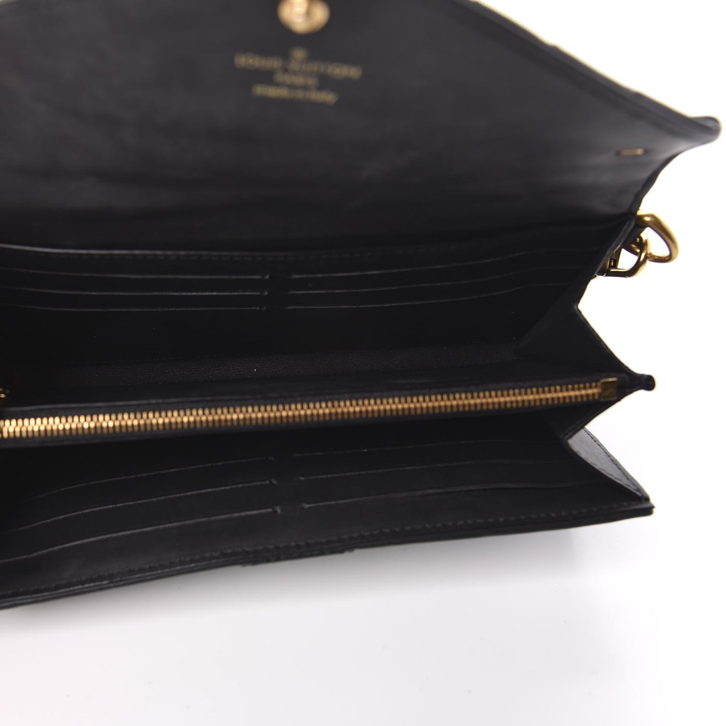Calfskin New Wave Long Wallet Black