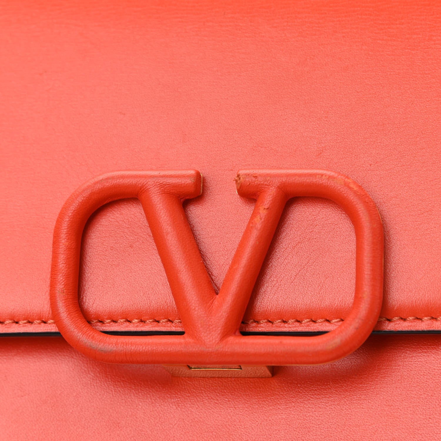 Valentino Garavani Smooth Calfskin Small VSling Shoulder Bag Orange 10 of 11