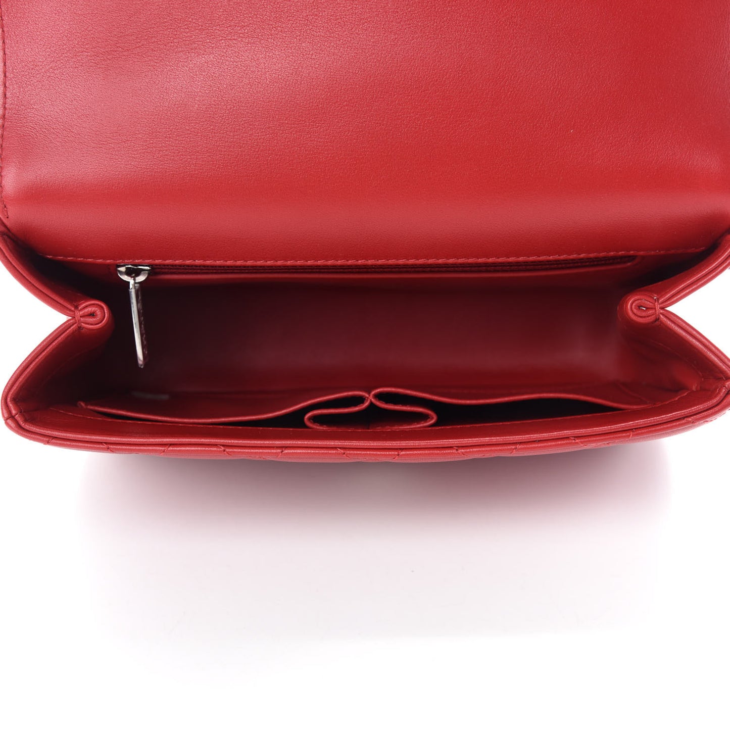 Lambskin Quilted Small CC Filigree Flap Dark Red
