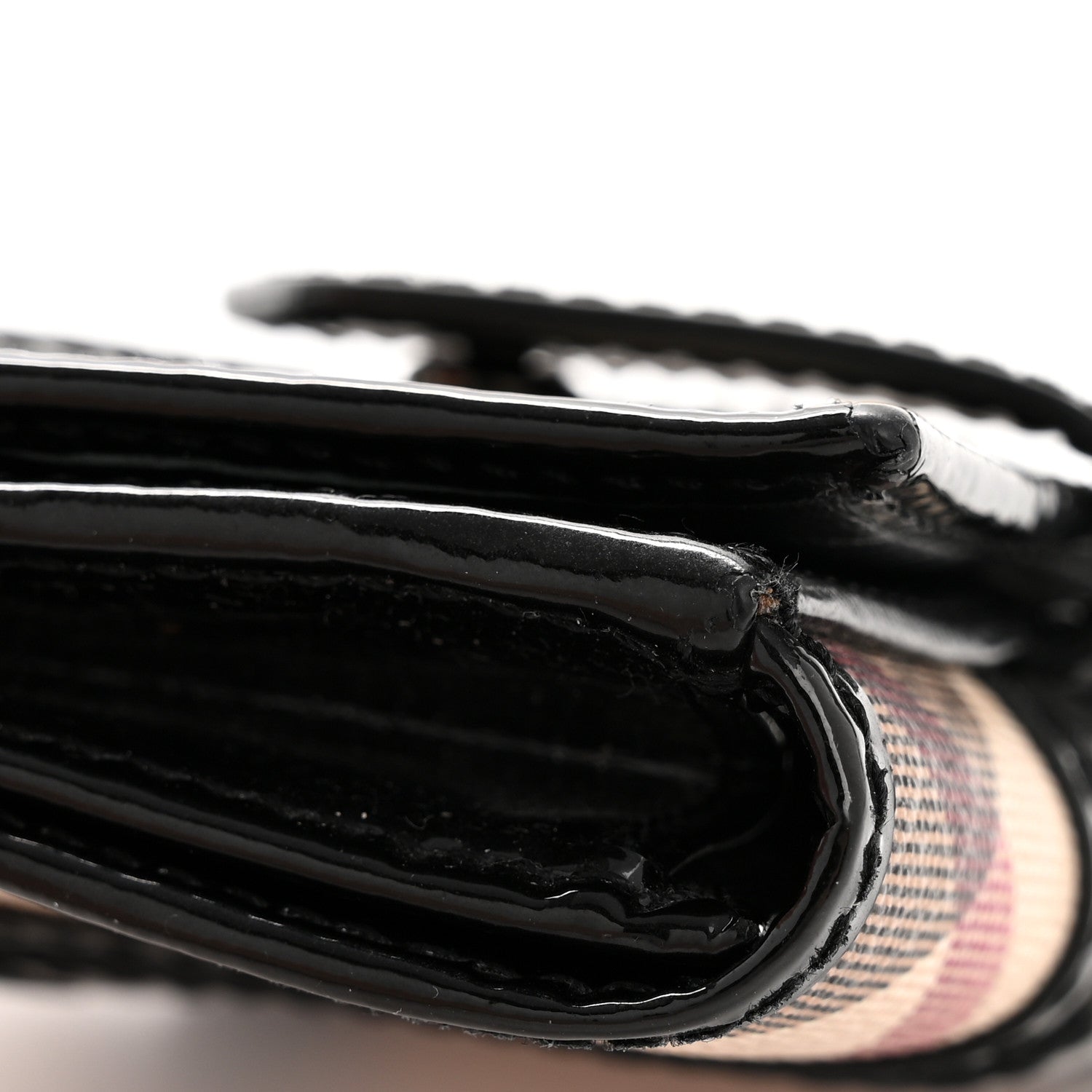 Burberry Patent Nova Check Wallet Black 12 of 13