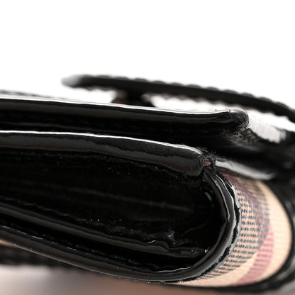 Burberry Patent Nova Check Wallet Black 12 of 13