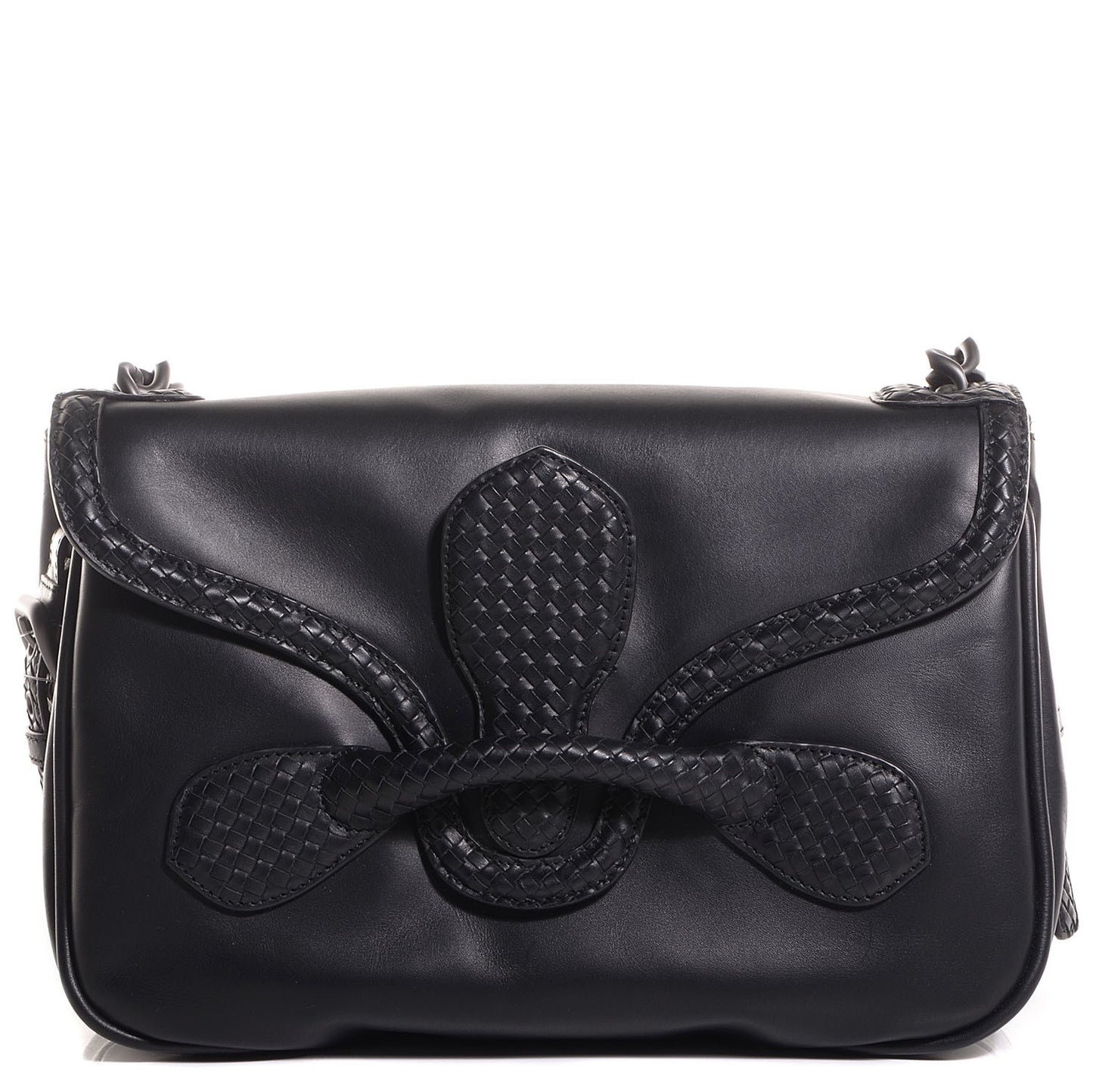 New Calf Micro Intreccio Riatto Bag Nero Black