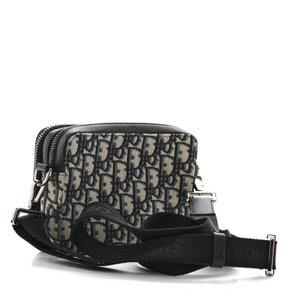 Christian Dior Oblique Pouch Navy Blue 3 of 11