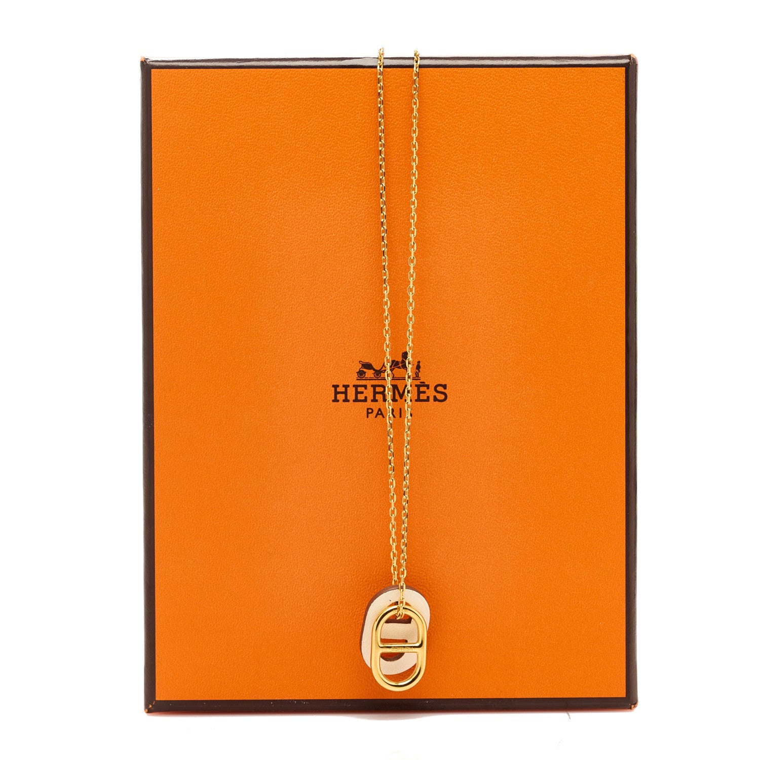 Hermes Swift O'Maillon Pendant Necklace Craie 7 of 7