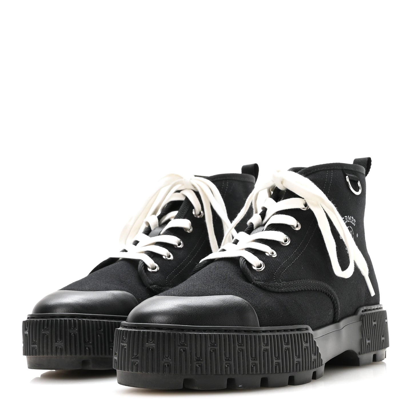 Canvas Calfskin Itineraire Ankle Boot 39 Black