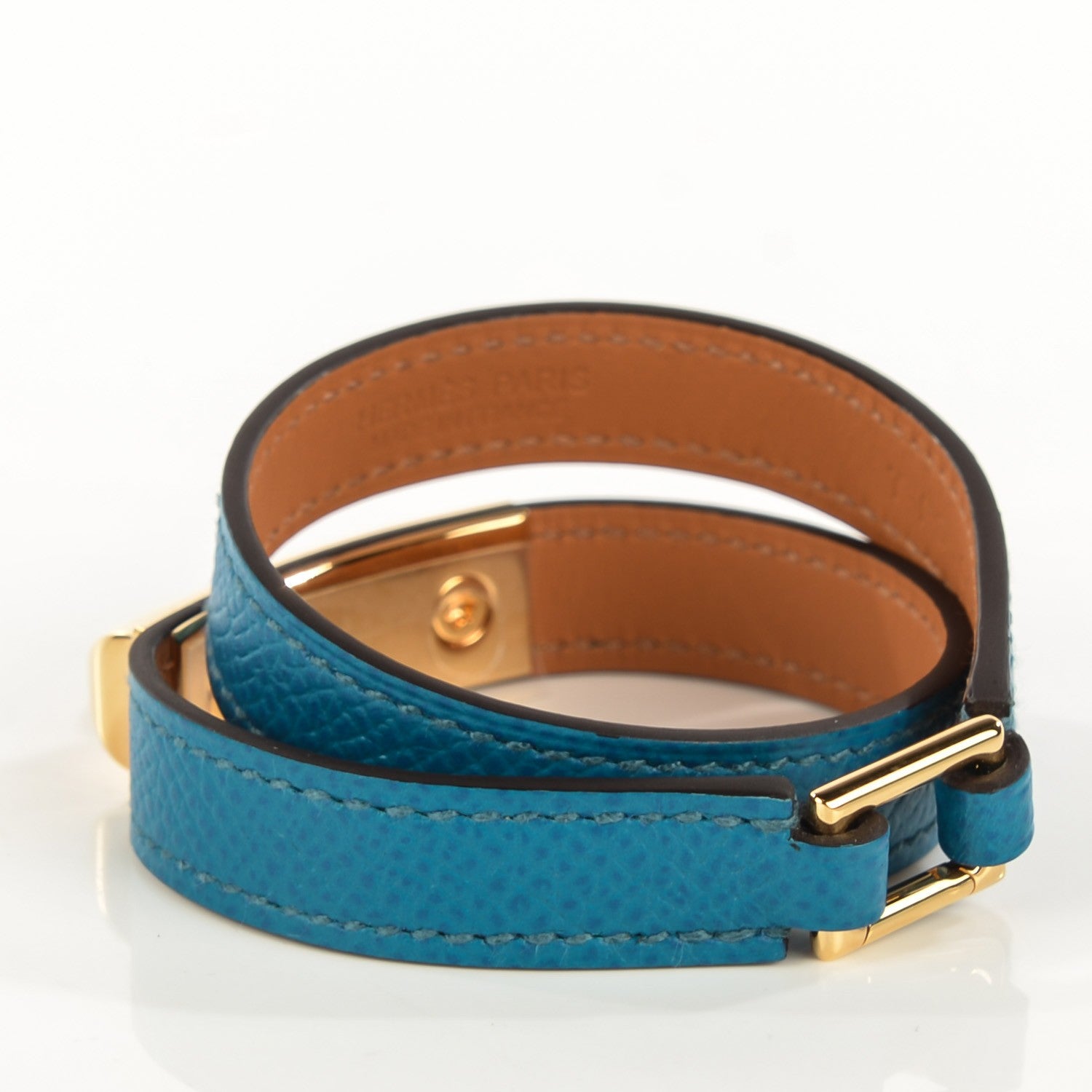 Hermes Epsom Rivale Double Tour Bracelet XS Bleu Izmir 3 of 8