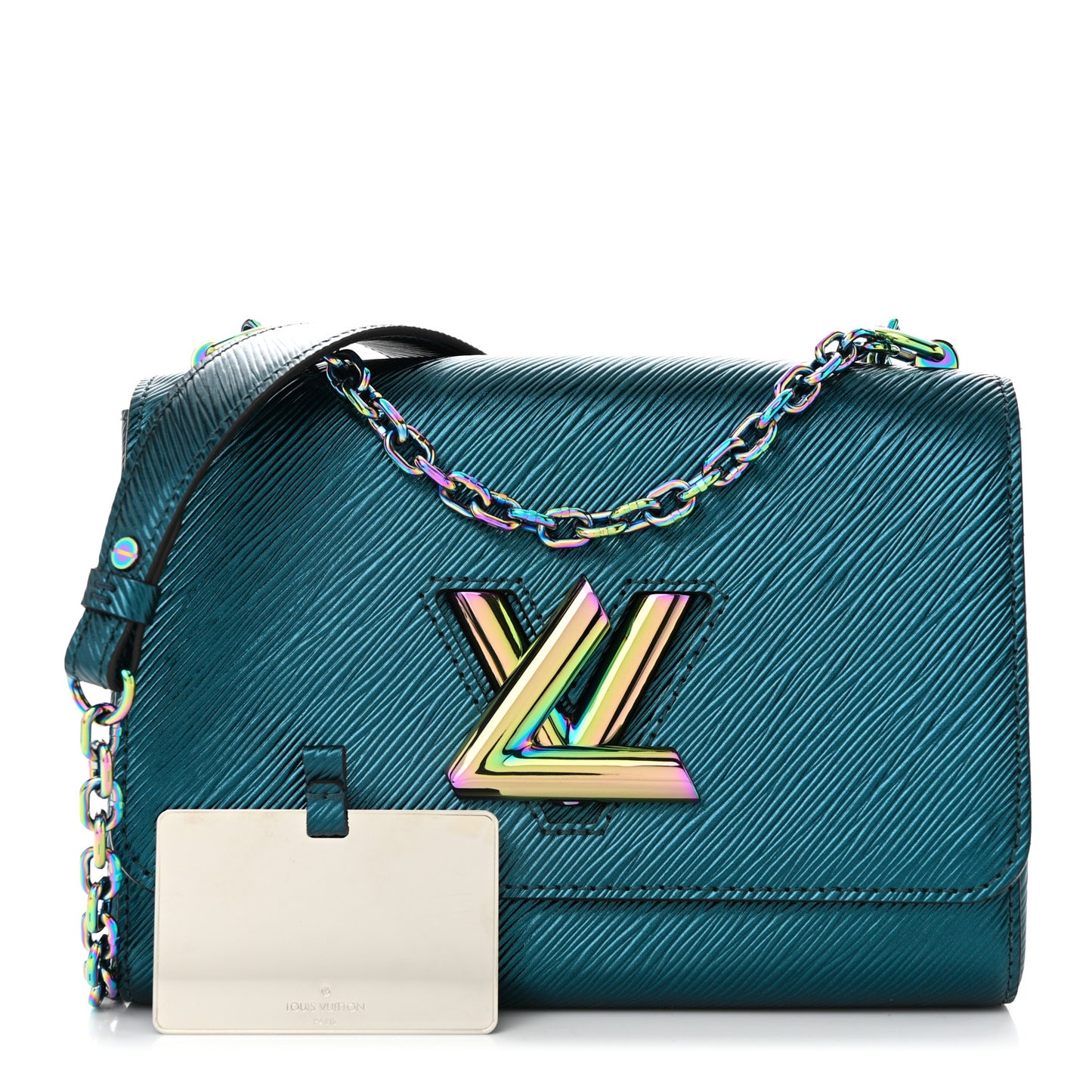 Epi Twist Scarabeo Shoulder Bag MM Blue Boreale