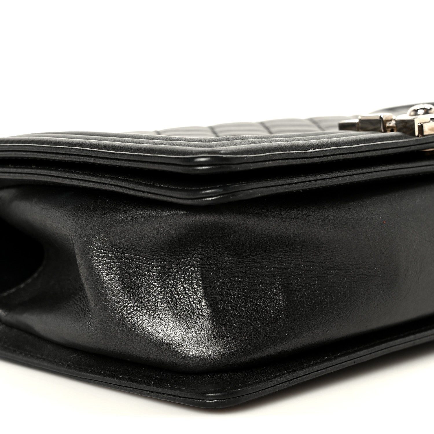Chanel Metallic Lambskin Quilted Crystal Medium Boy Flap Grey 9 of 10