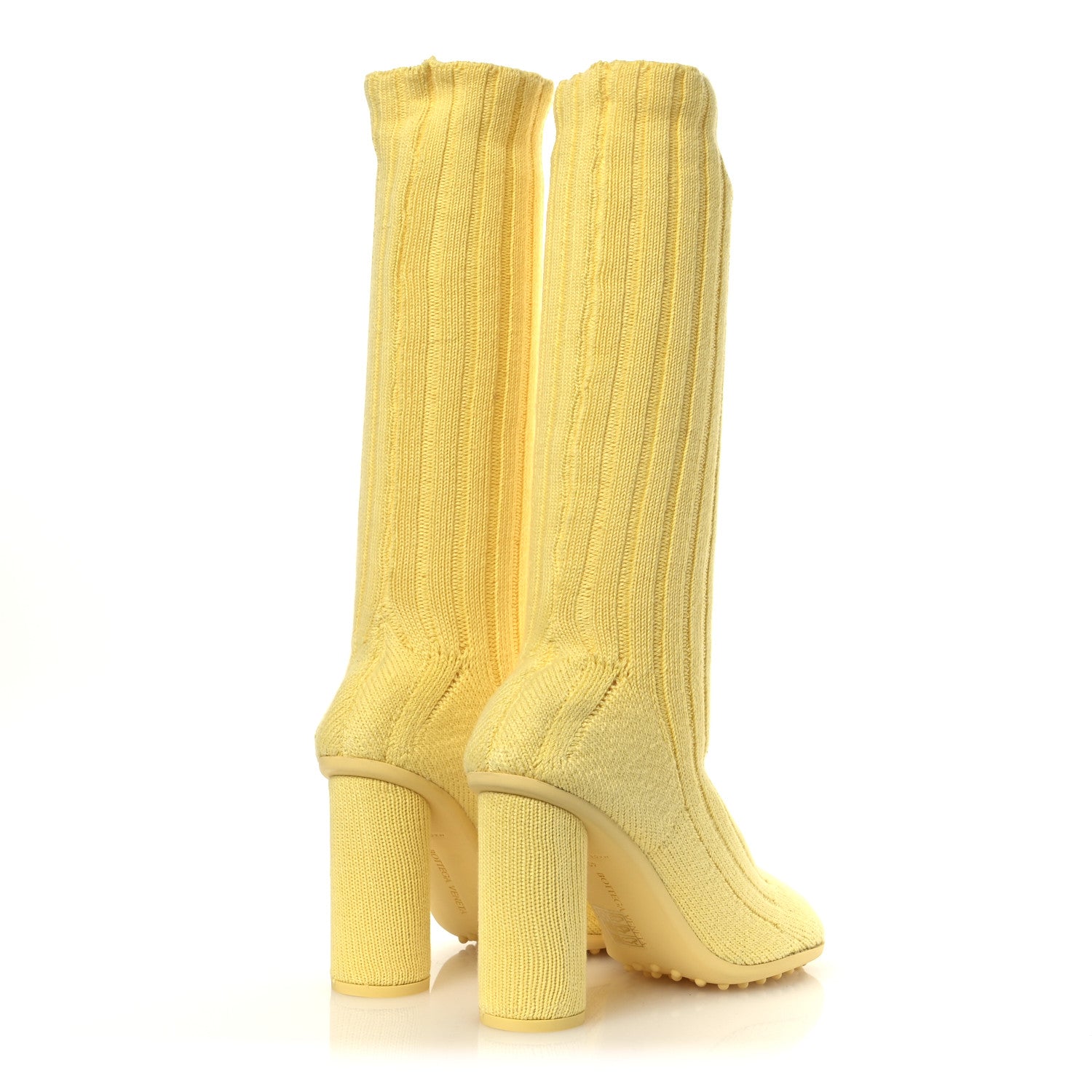 Bottega Veneta Cotton Knit Atomic Boots 40 Lemonade 5 of 11