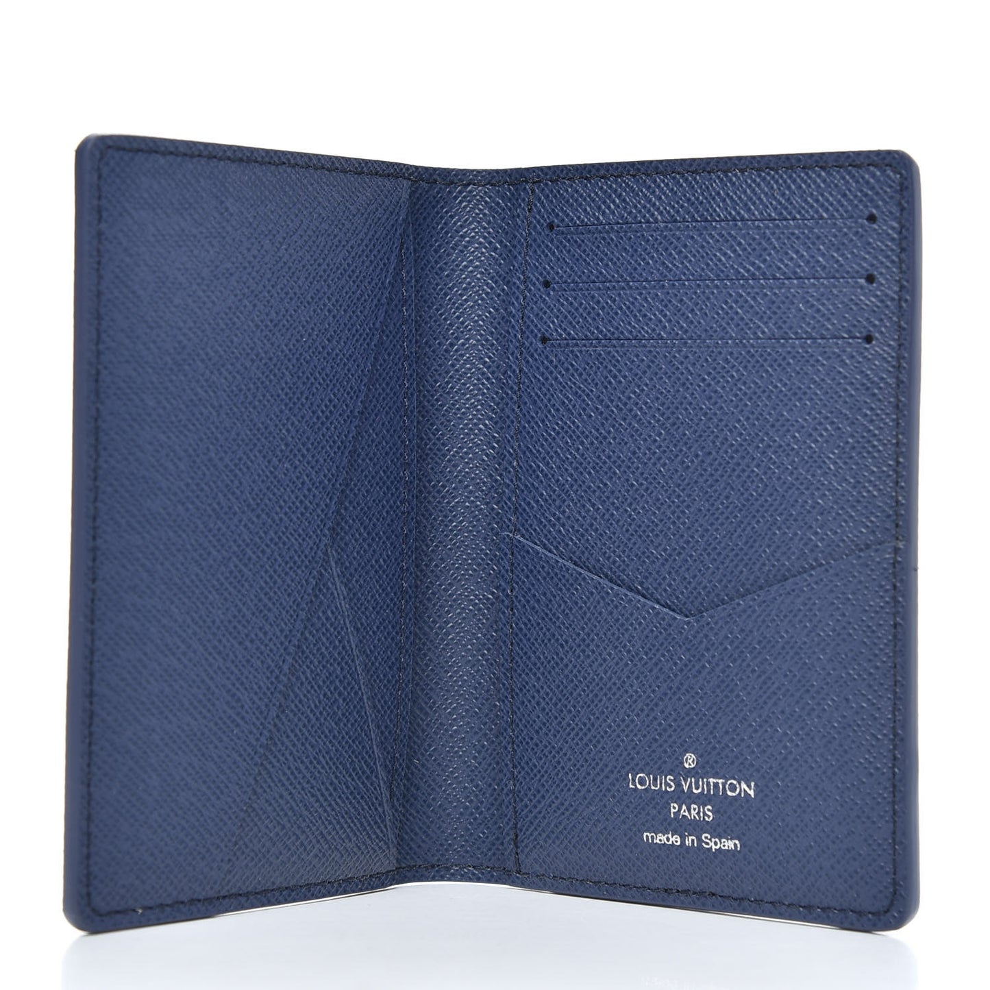 Monogram Watercolor Pocket Organizer Blue
