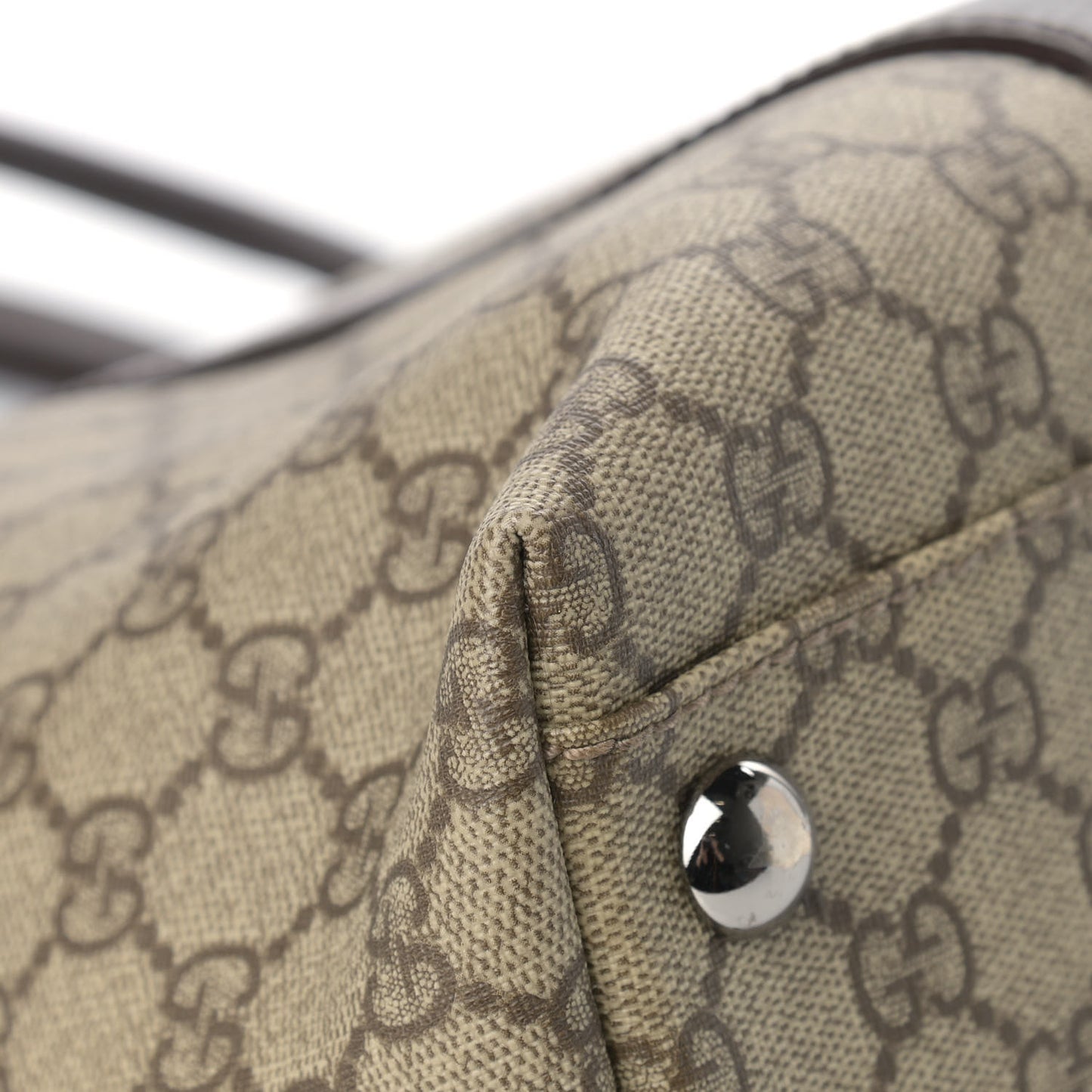 GG Plus Monogram Tote Dark Brown