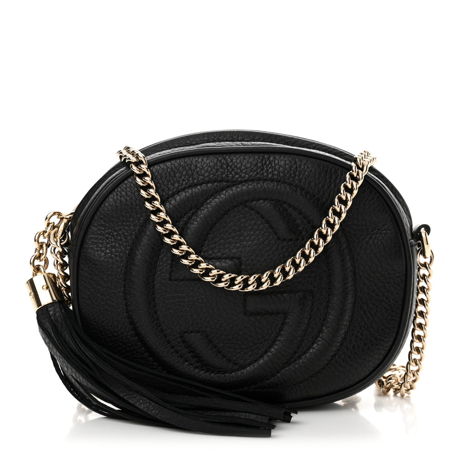 Gucci Pebbled Calfskin Mini Soho Chain Bag Black 1 of 10