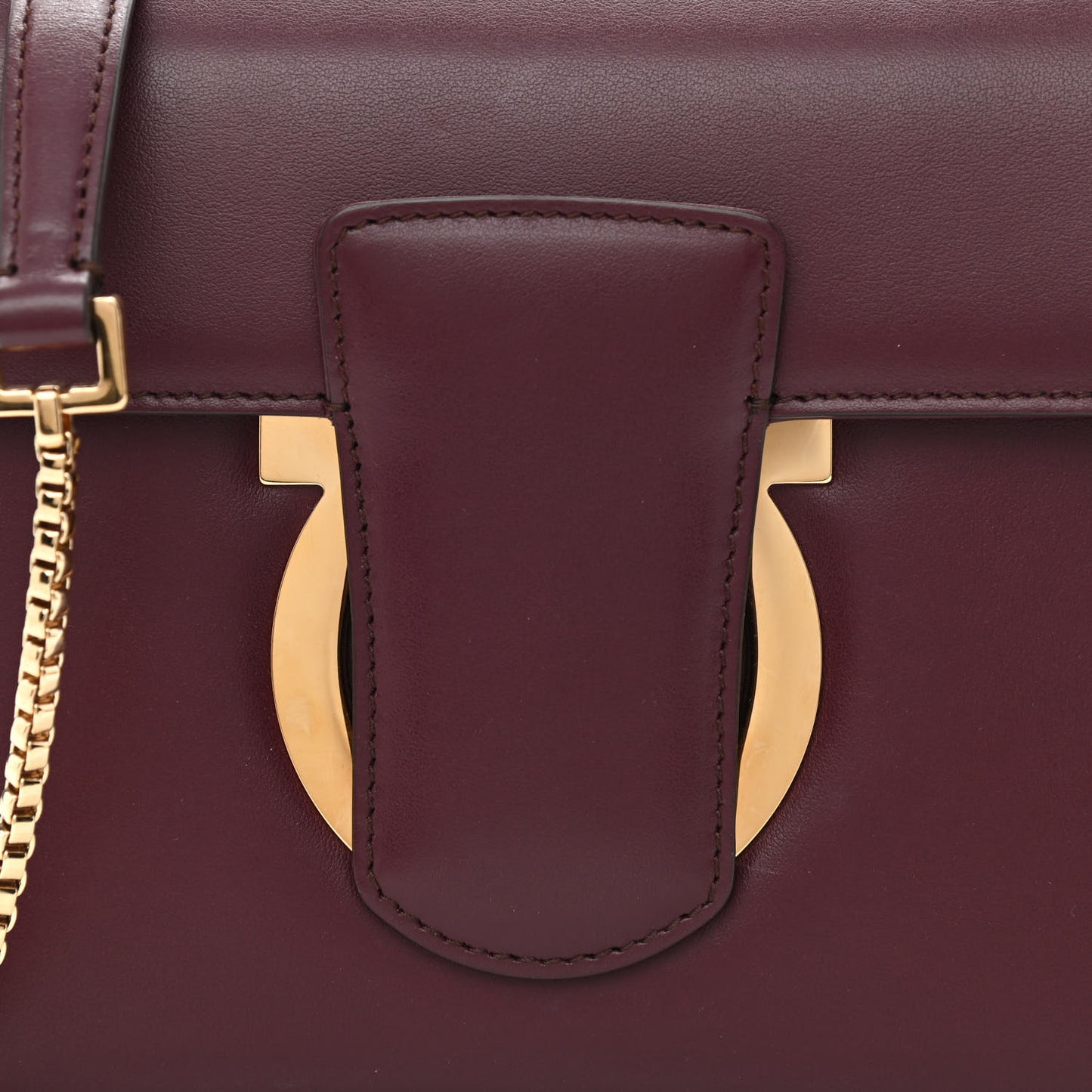 Calfskin Thalia Flap Shoulder Bag Wine