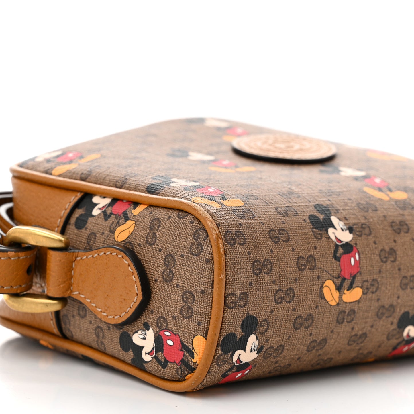 X DISNEY Mini Vintage GG Supreme Monogram Mickey Mouse Shoulder Bag Beige Vintage Sun Oil
