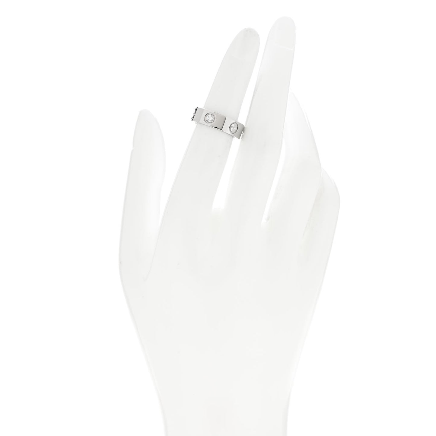 Platinum Diamond 5.5mm LOVE Ring 48 4.5