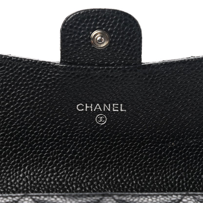 Chanel Caviar Quilted Large Gusset Flap Wallet Black 6 of 12