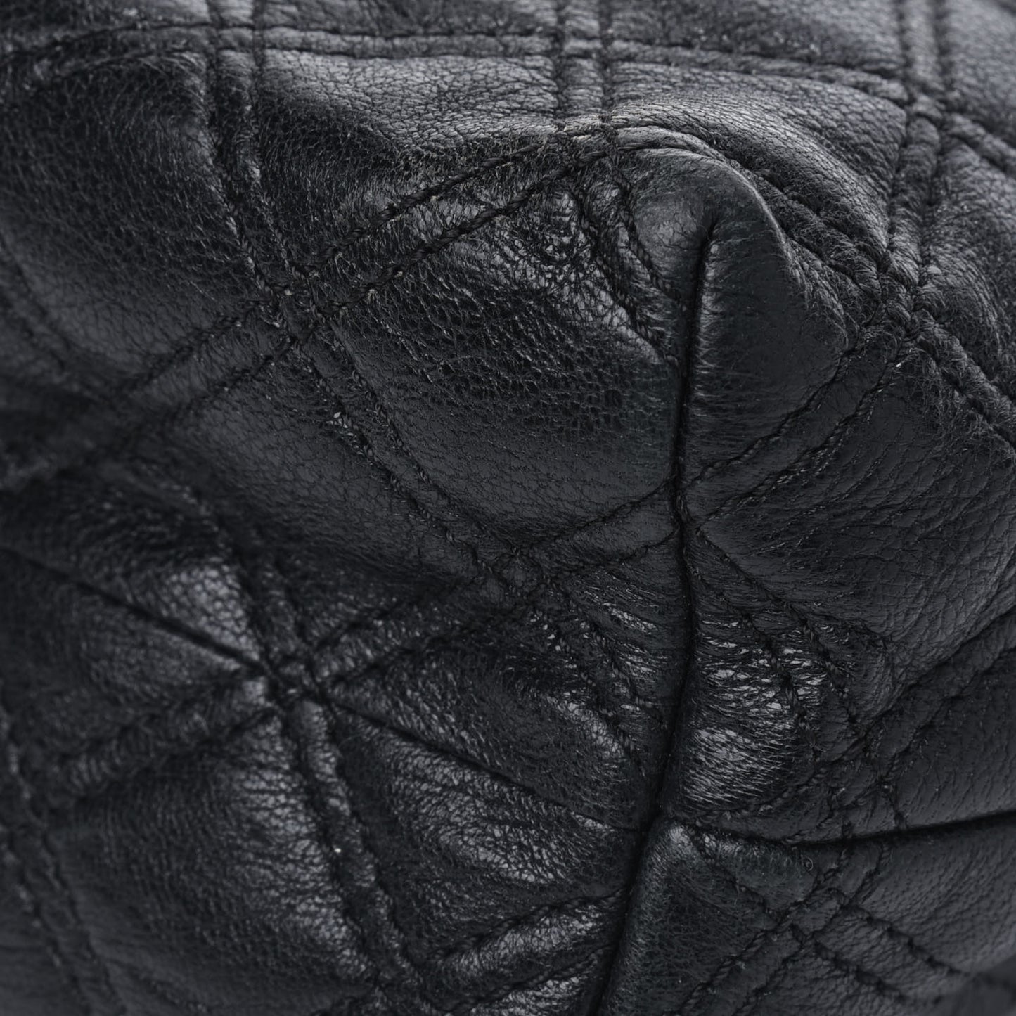 Lambskin Quilted Large Baroque Single Flap Bag Black