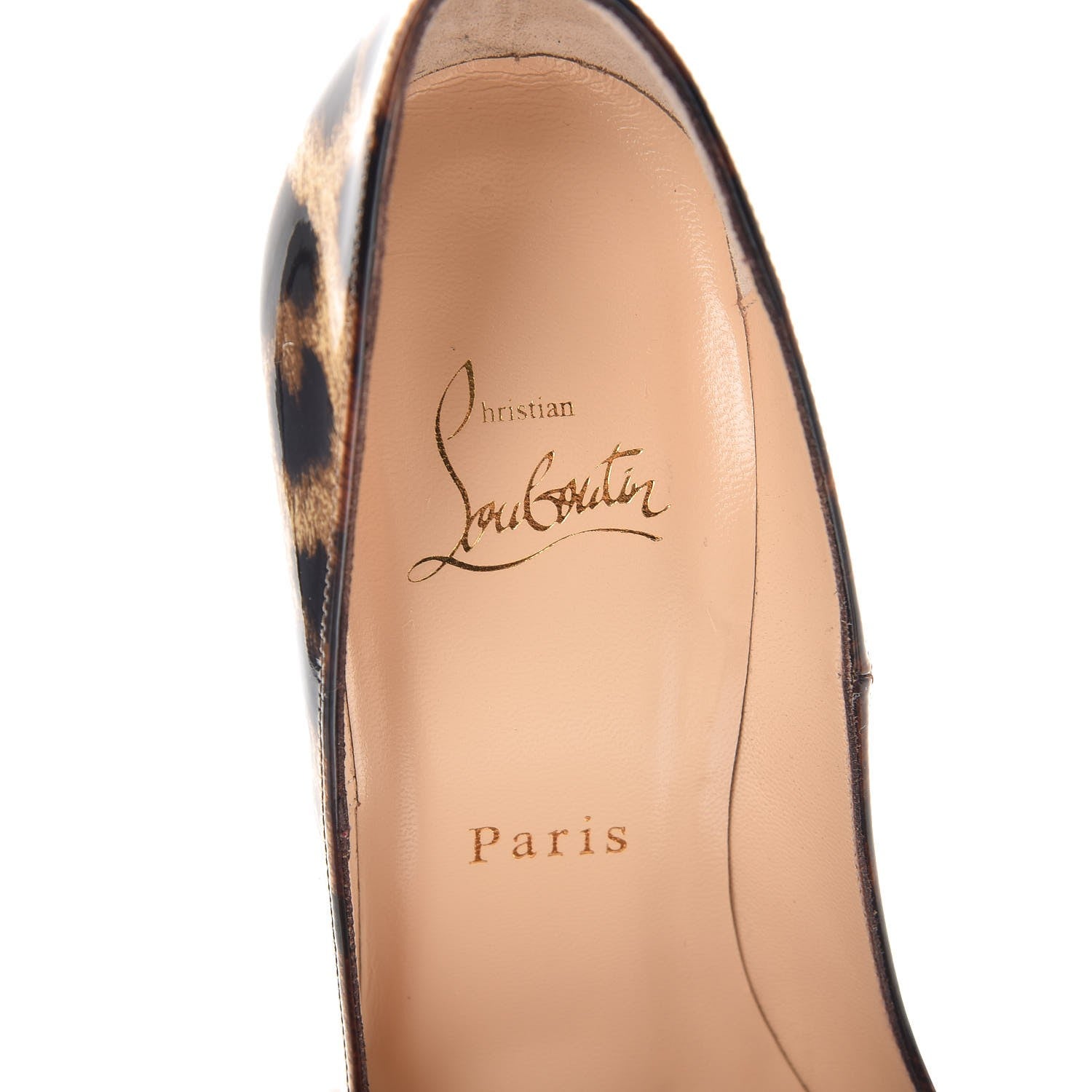 Christian Louboutin Patent Leopardino So Kate 120 Pumps 38 Brown 8 of 11