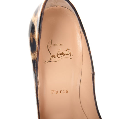 Christian Louboutin Patent Leopardino So Kate 120 Pumps 38 Brown 8 of 11