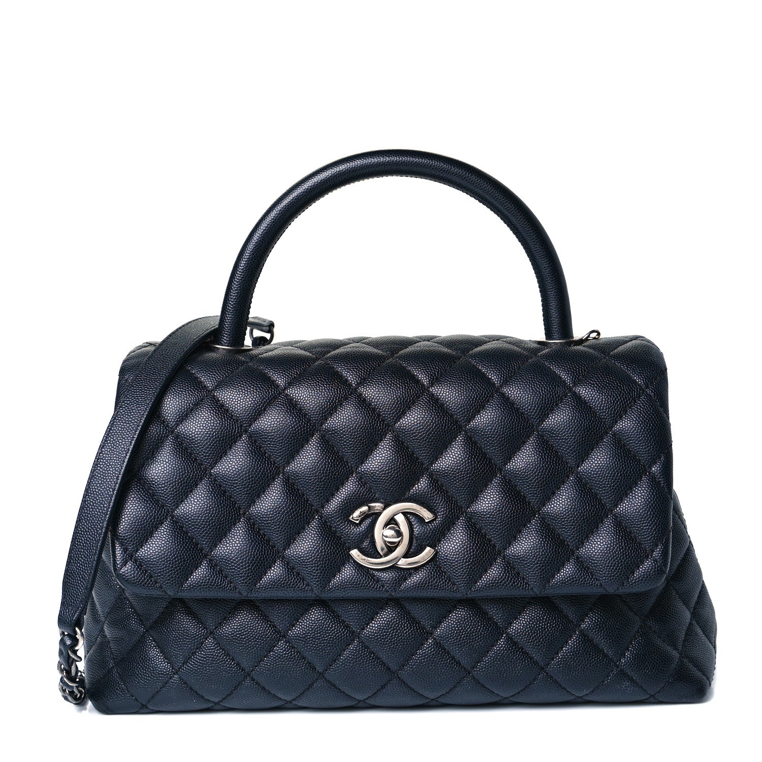 Chanel Caviar Quilted Small Coco Handle Flap Black 1 of 8