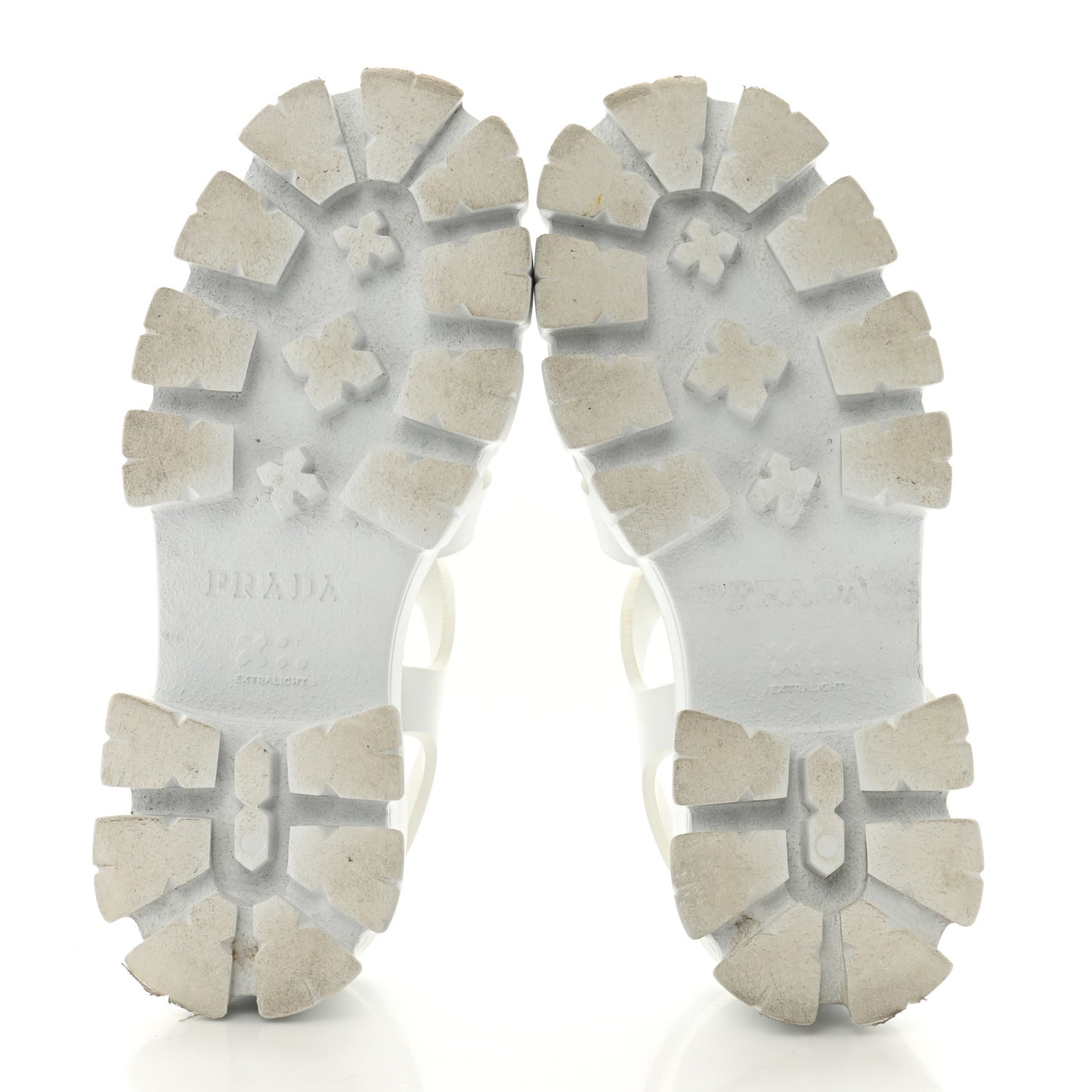 Foam Rubber Metal Triangle Logo Monolith 55mm Cage Sandals White