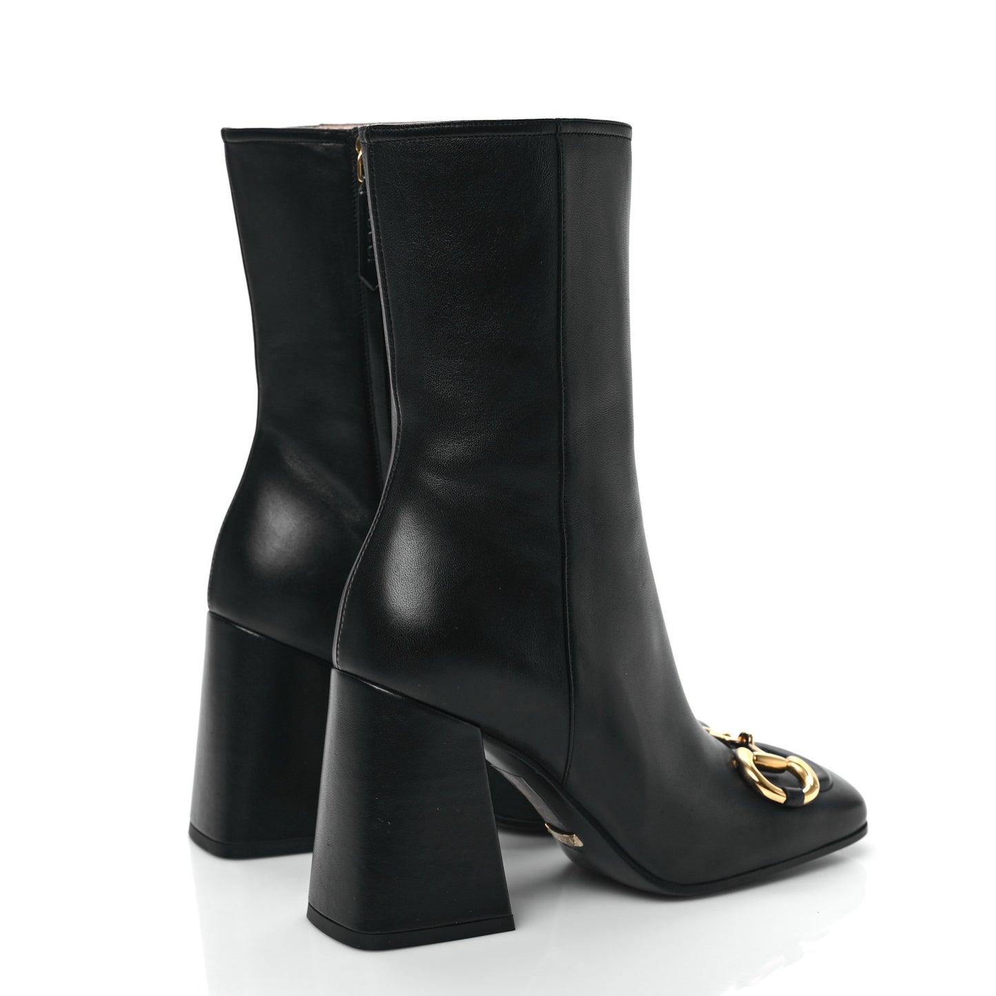 Nappa Horsebit Ankle Boots 35 Black