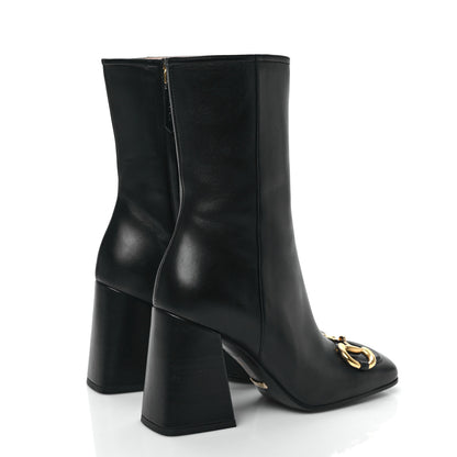 Gucci Nappa Horsebit Ankle Boots 35 Black 4 of 8