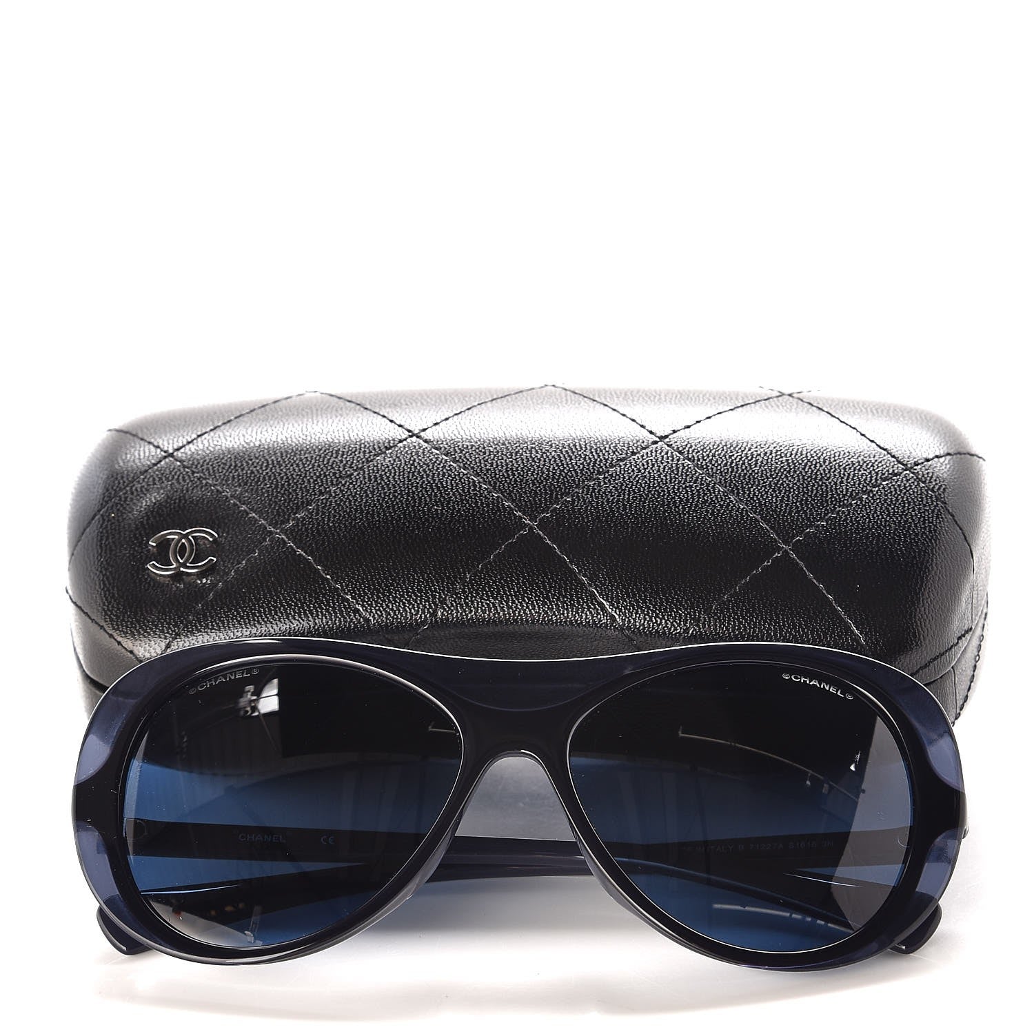 Chanel Oval Sunglasses S1616 Dark Blue 8 of 8