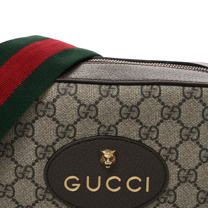 Gucci GG Supreme Monogram Web Neo Vintage Shoulder Bag Beige New Acero Crop 8 of 11