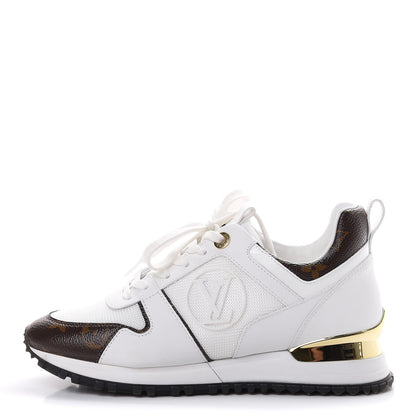 Louis Vuitton Calfskin Monogram Run Away Sneakers 36 White 1 of 8