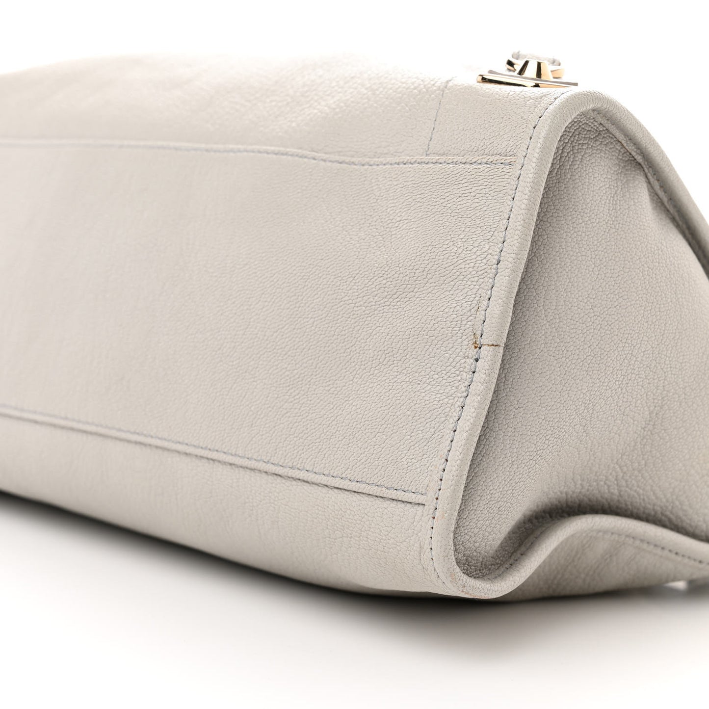 Chevre Gold Metallic Edge Hardware City Gris Glace