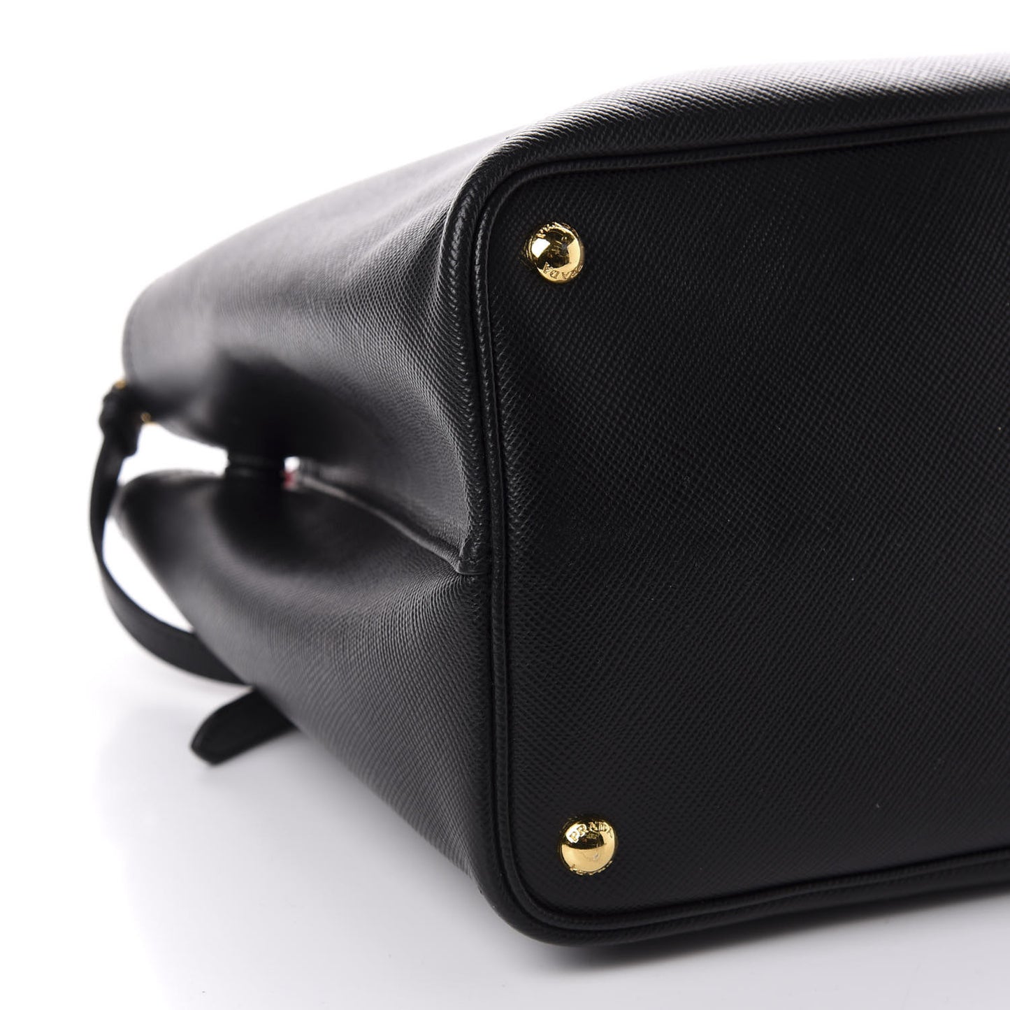Saffiano Cuir Medium Double Bag Black Fuoco