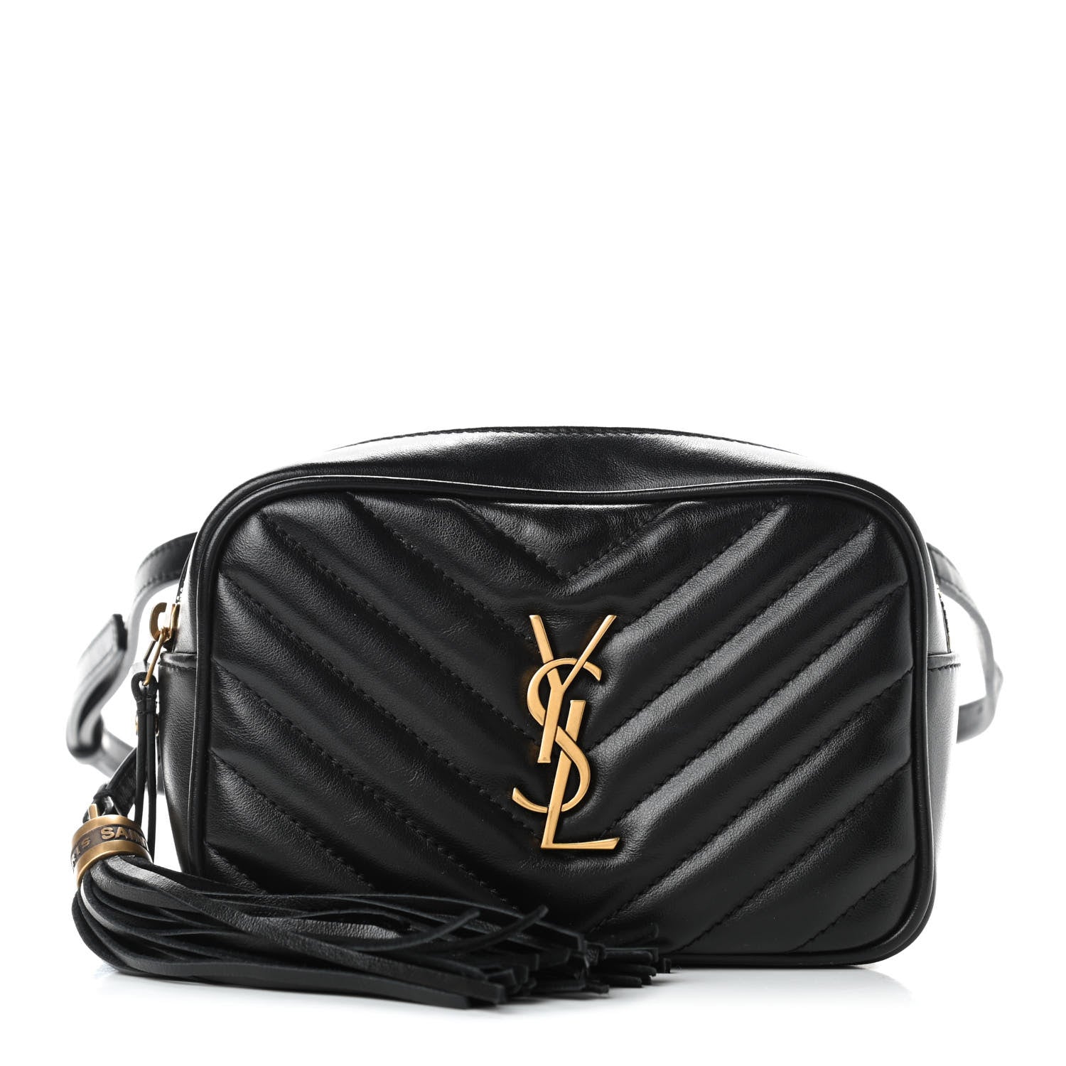 Saint Laurent Calfskin Matelasse Monogram Lou Belt Bag Black 1 of 17