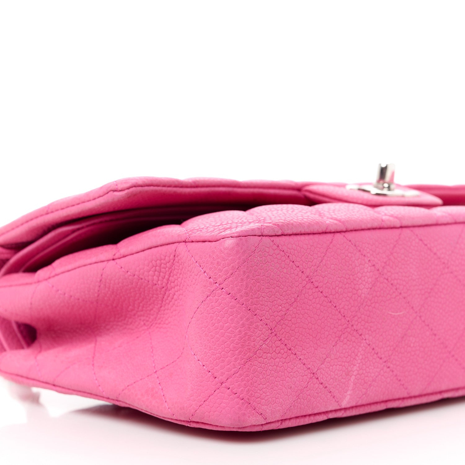 Chanel Iridescent Caviar Quilted Medium Double Flap Pink 10 of 13
