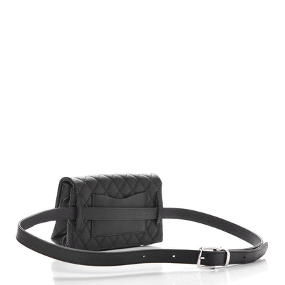 Chanel Grained Calfskin Quilted 2.55 Reissue Flap Belt Bag Clutch Black 3 of 7