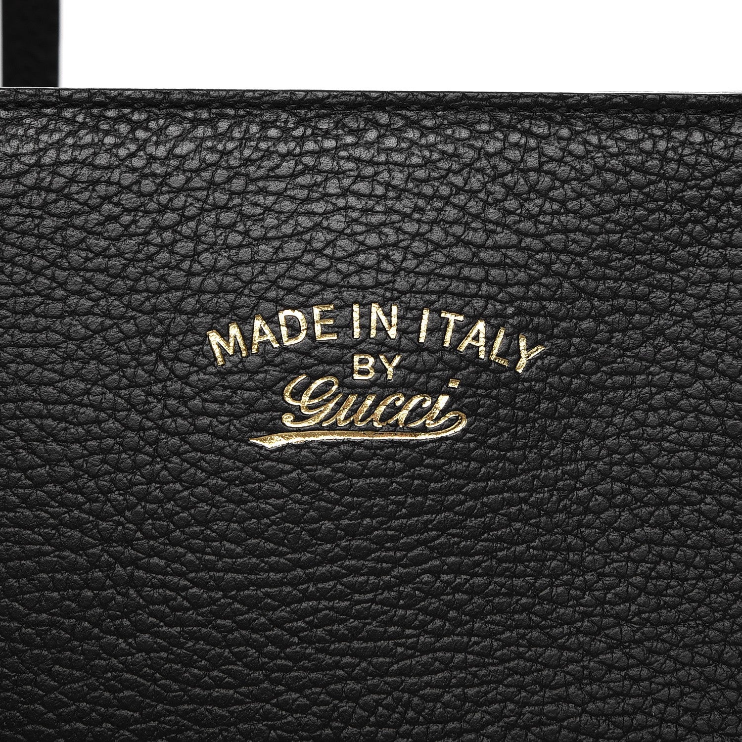 Gucci Pebbled Calfskin Medium Swing Tote Black 7 of 7