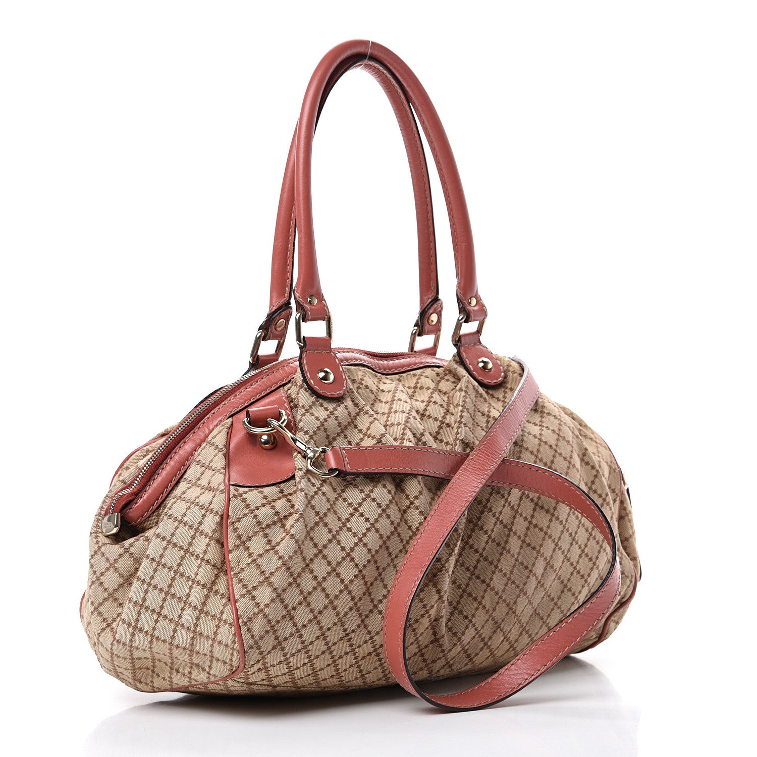 Gucci Diamante Medium Sukey Boston Interlocking G Charm Bag Pink 2 of 17