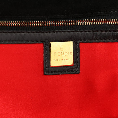 Fendi Suede Calfskin Baguette Black 5 of 8